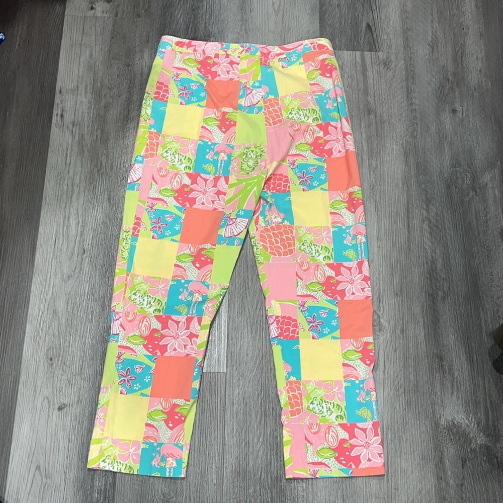 Lilly Pulitzer multicolored patchwork capri pants… - image 3